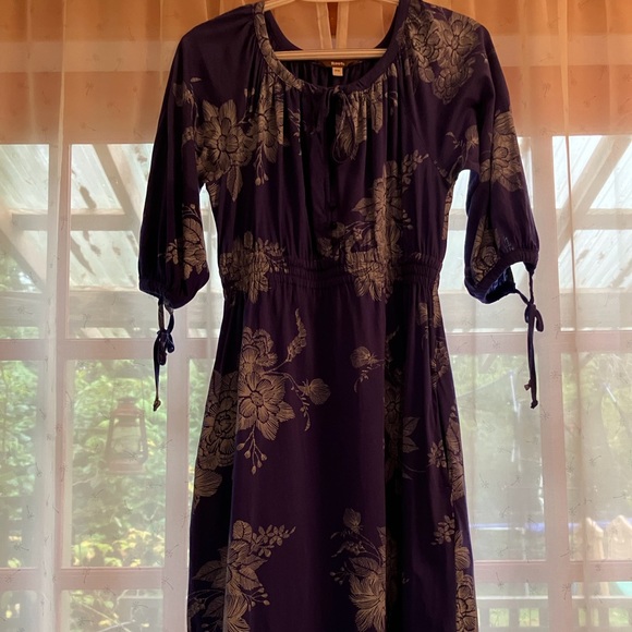 Roots Blue and White Jersey Mini Dress - Picture 1 of 7